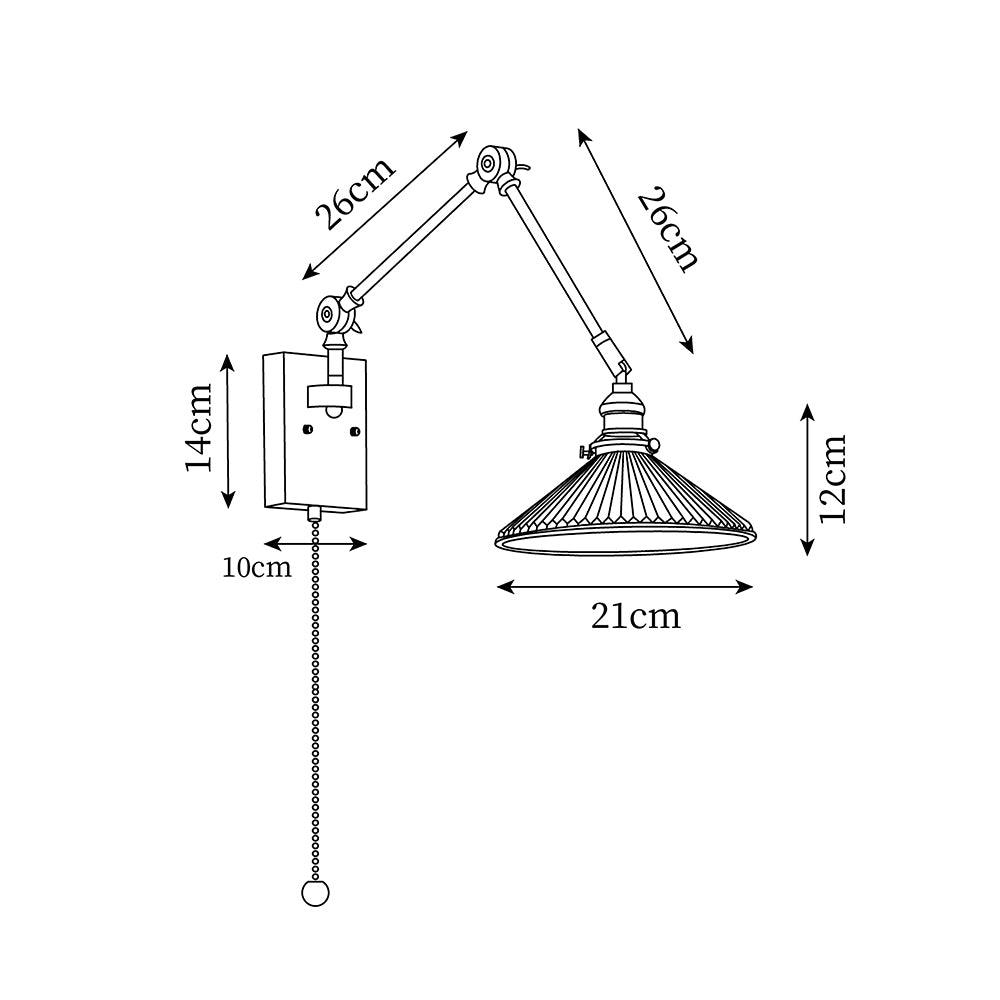Silverton Swing Arm Wood Wall Lamp — product view 5