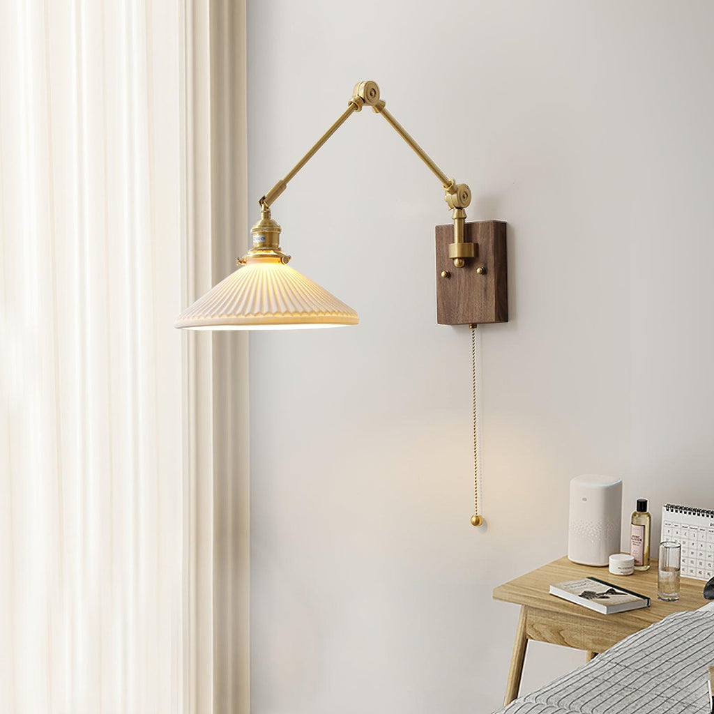 Silverton Swing Arm Wood Wall Lamp — product view 14
