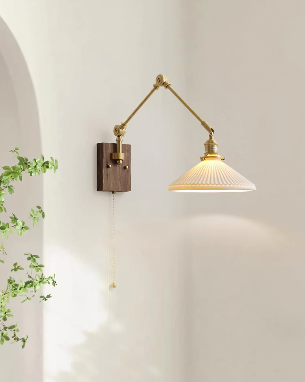 Silverton Swing Arm Wood Wall Lamp — product view 20