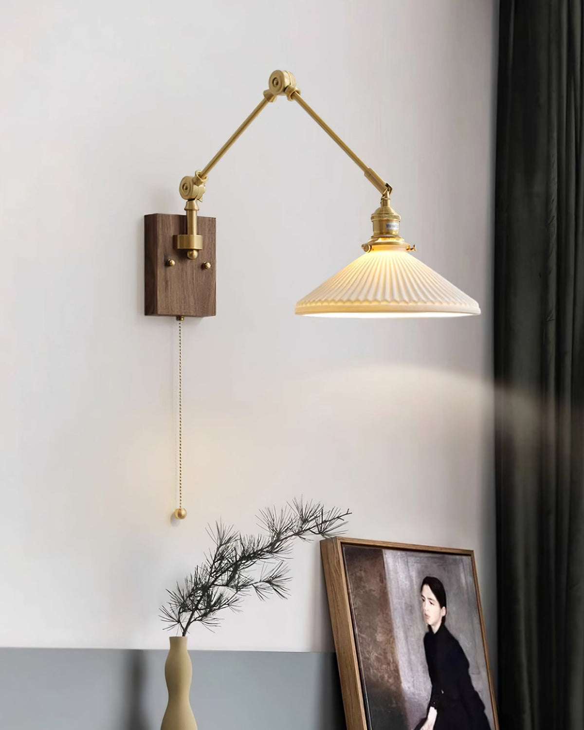 Silverton Swing Arm Wood Wall Lamp — product view 21