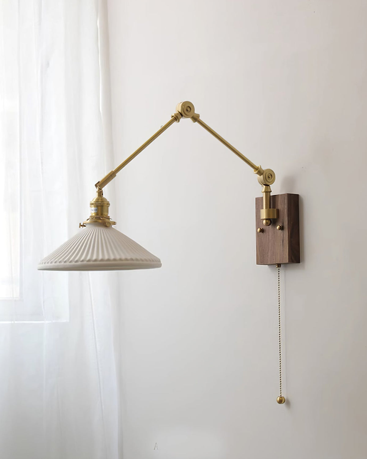 Silverton Swing Arm Wood Wall Lamp — product view 22