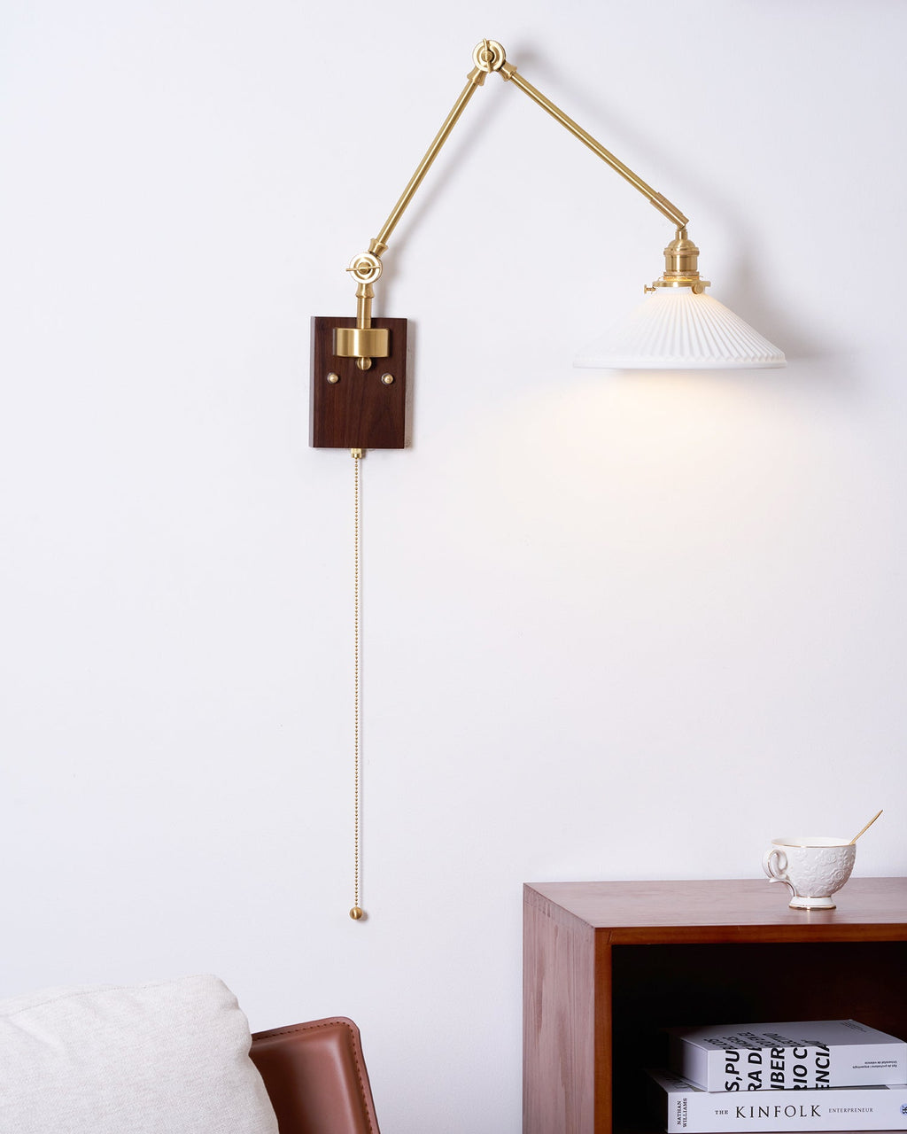 Silverton Swing Arm Wood Wall Lamp — product view 24