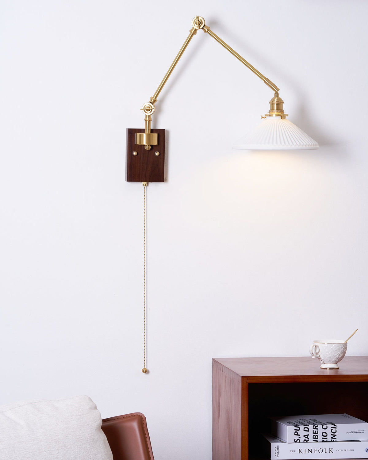 Silverton Swing Arm Wood Wall Lamp — product view 24