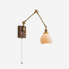 Elia Swing Arm Wood Wall Lamp — product view 1