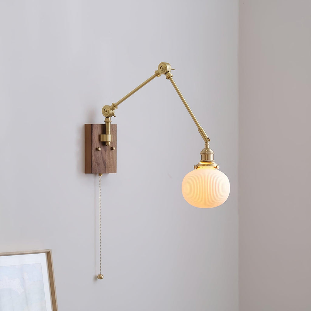 Elia Swing Arm Wood Wall Lamp — product view 13