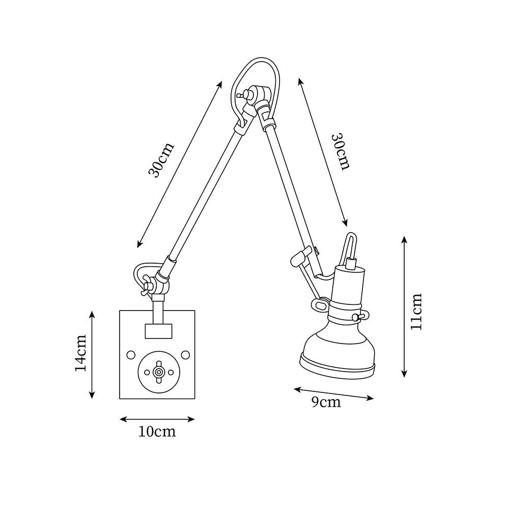 Kane Swing Arm Wood Wall Lamp — product view 5