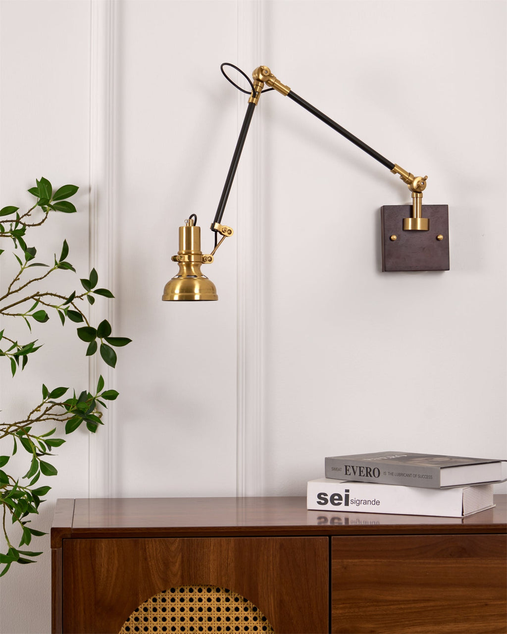 Kane Swing Arm Wood Wall Lamp — product view 10