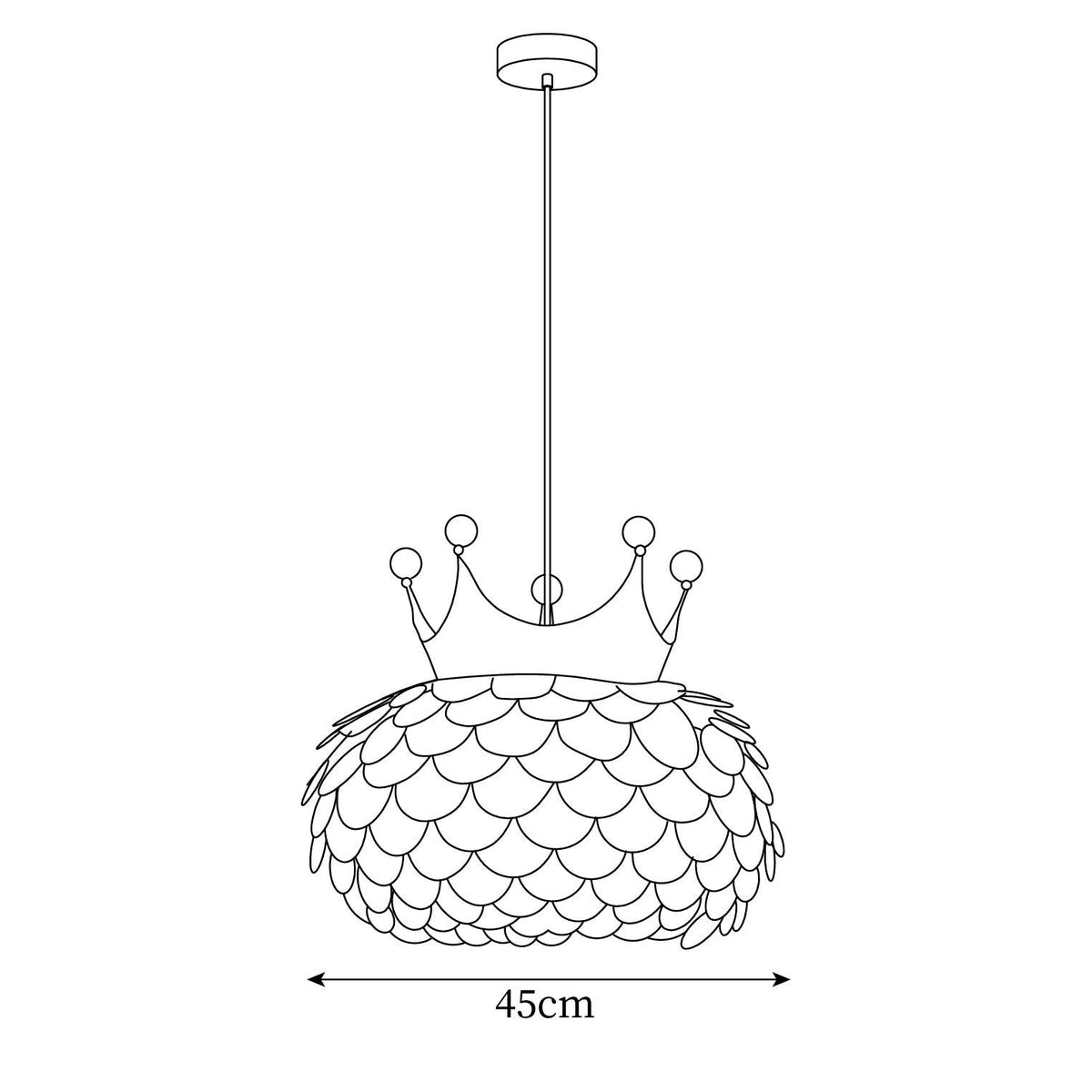 Crown Metal Pendant Lamp — product view 5
