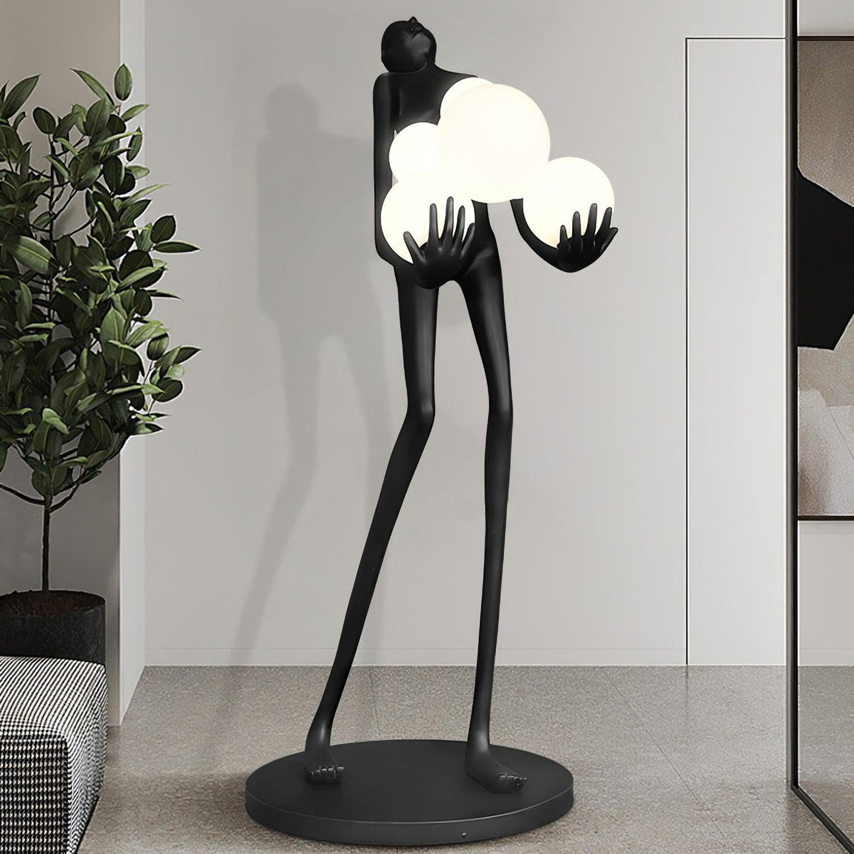 Artistic Figure Glass Floor Lamp — product view 2