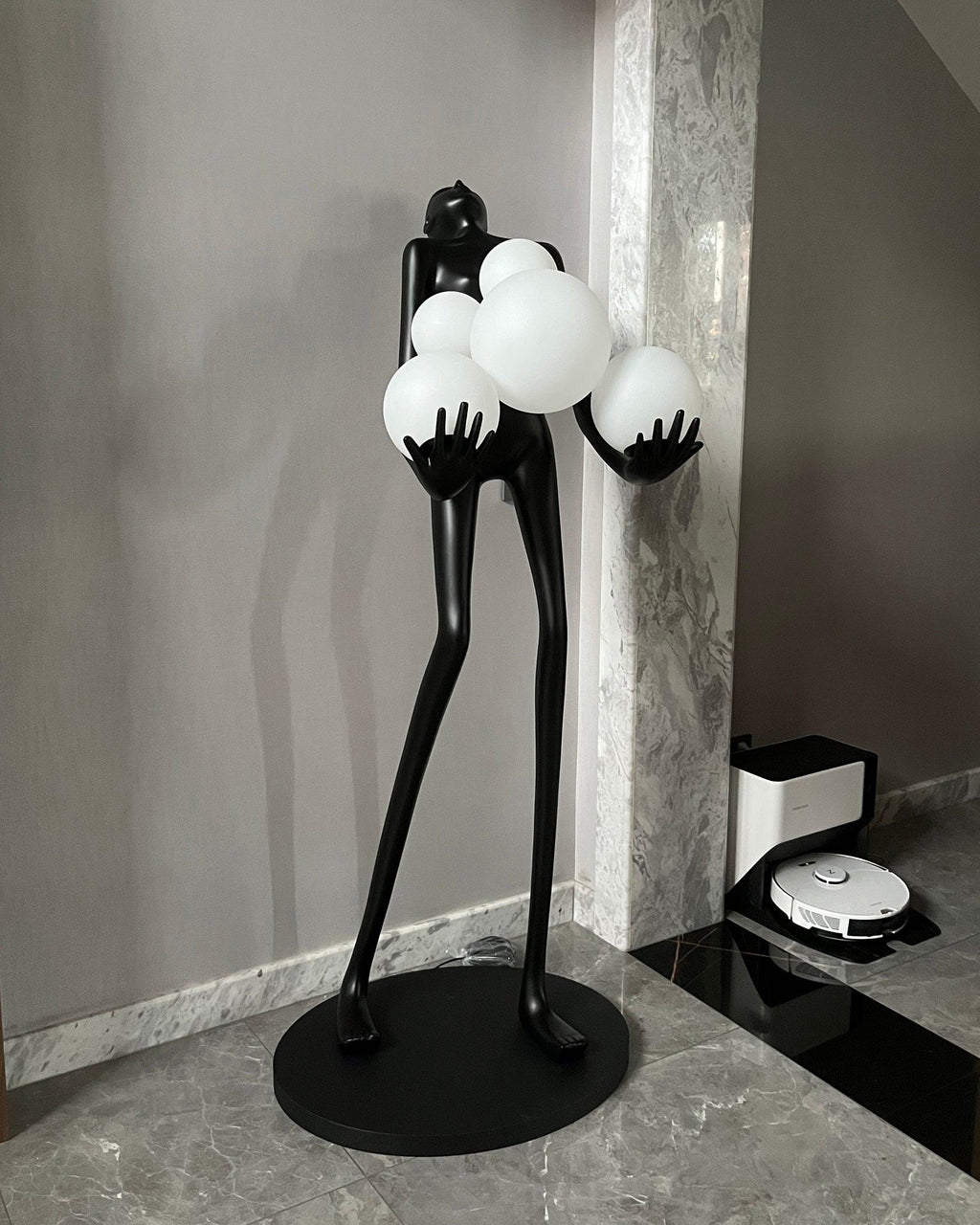Artistic Figure Glass Floor Lamp — product view 3