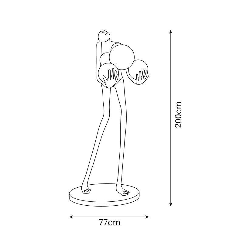 Artistic Figure Glass Floor Lamp — product view 5