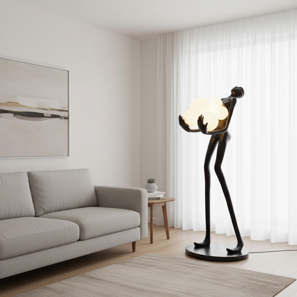 Artistic Figure Glass Floor Lamp — product view 6
