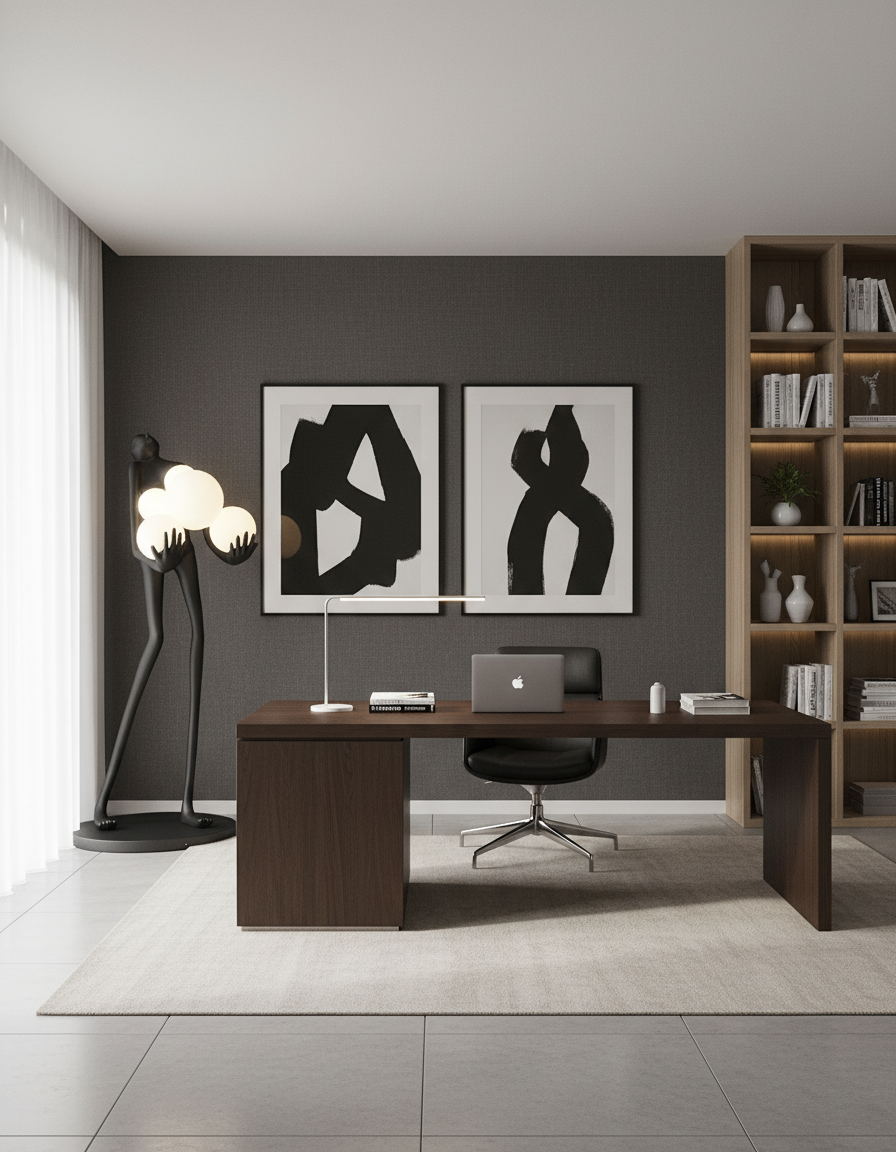 Artistic Figure Glass Floor Lamp — product view 11