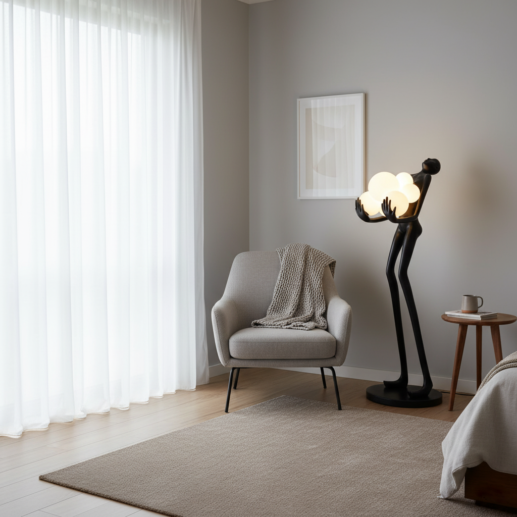 Artistic Figure Glass Floor Lamp — product view 12