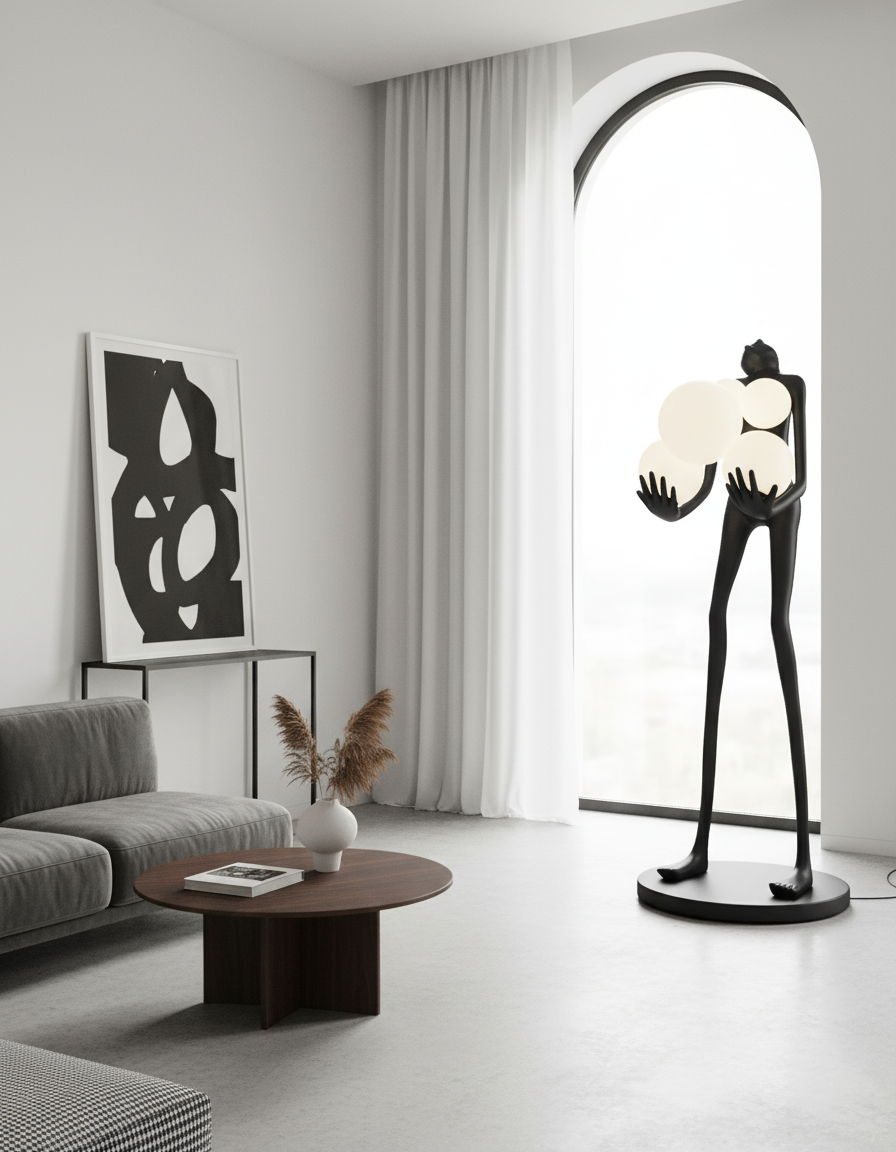 Artistic Figure Glass Floor Lamp — product view 13