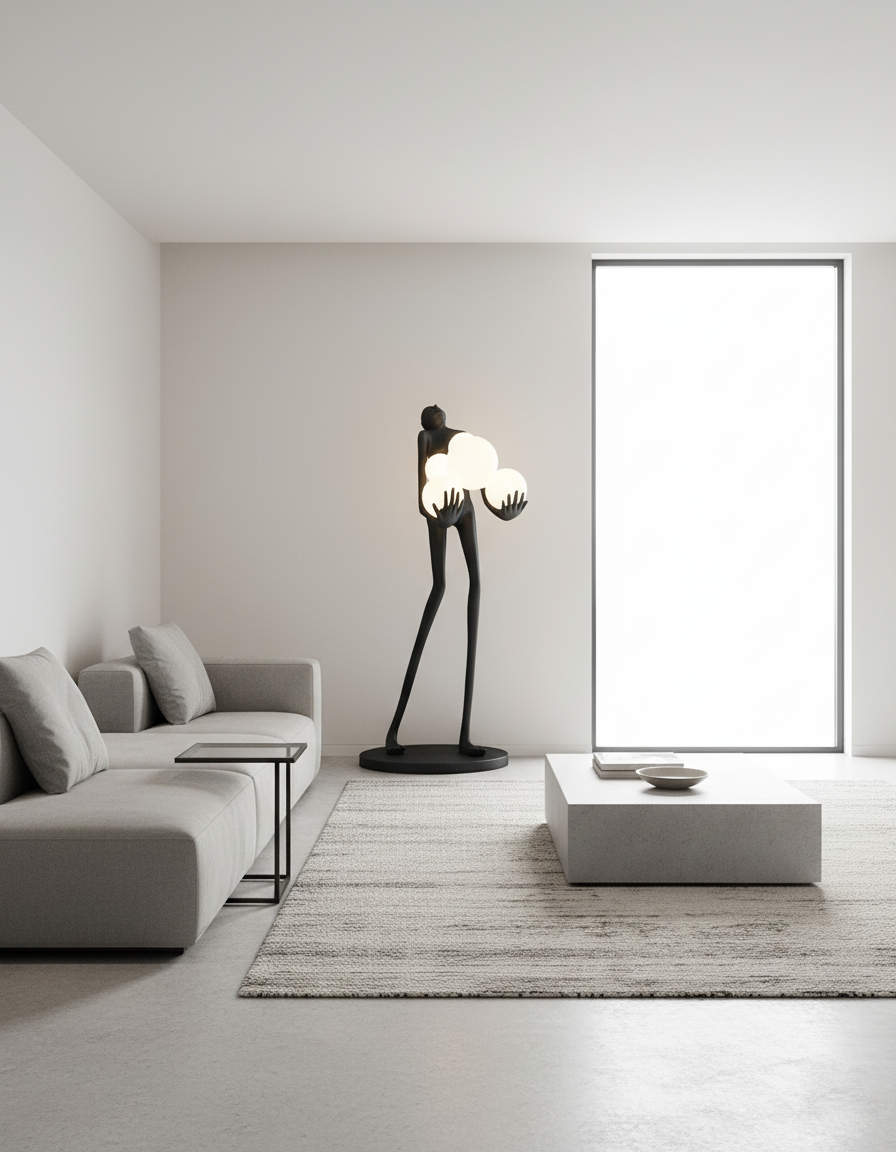 Artistic Figure Glass Floor Lamp — product view 14