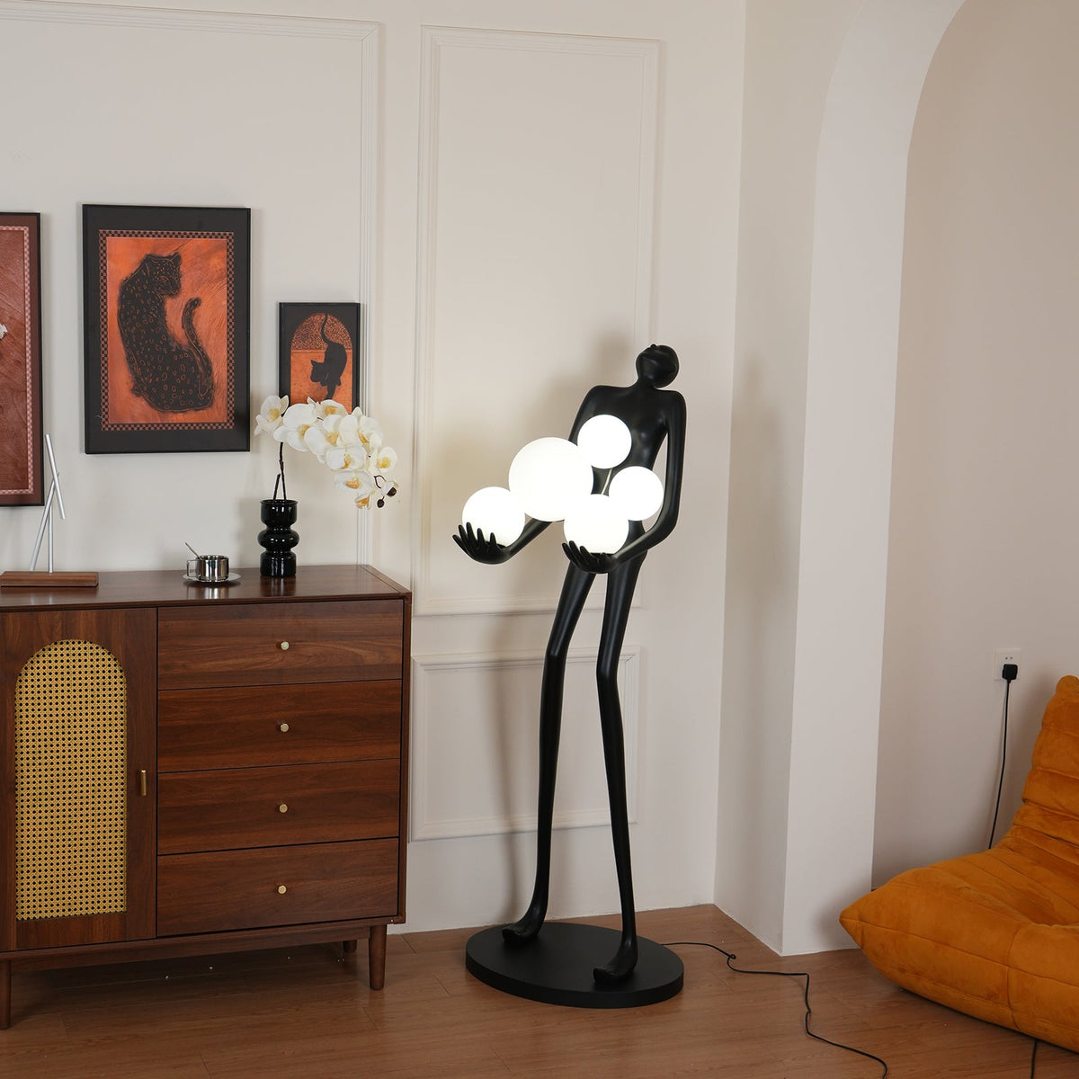 Artistic Figure Glass Floor Lamp — product view 17