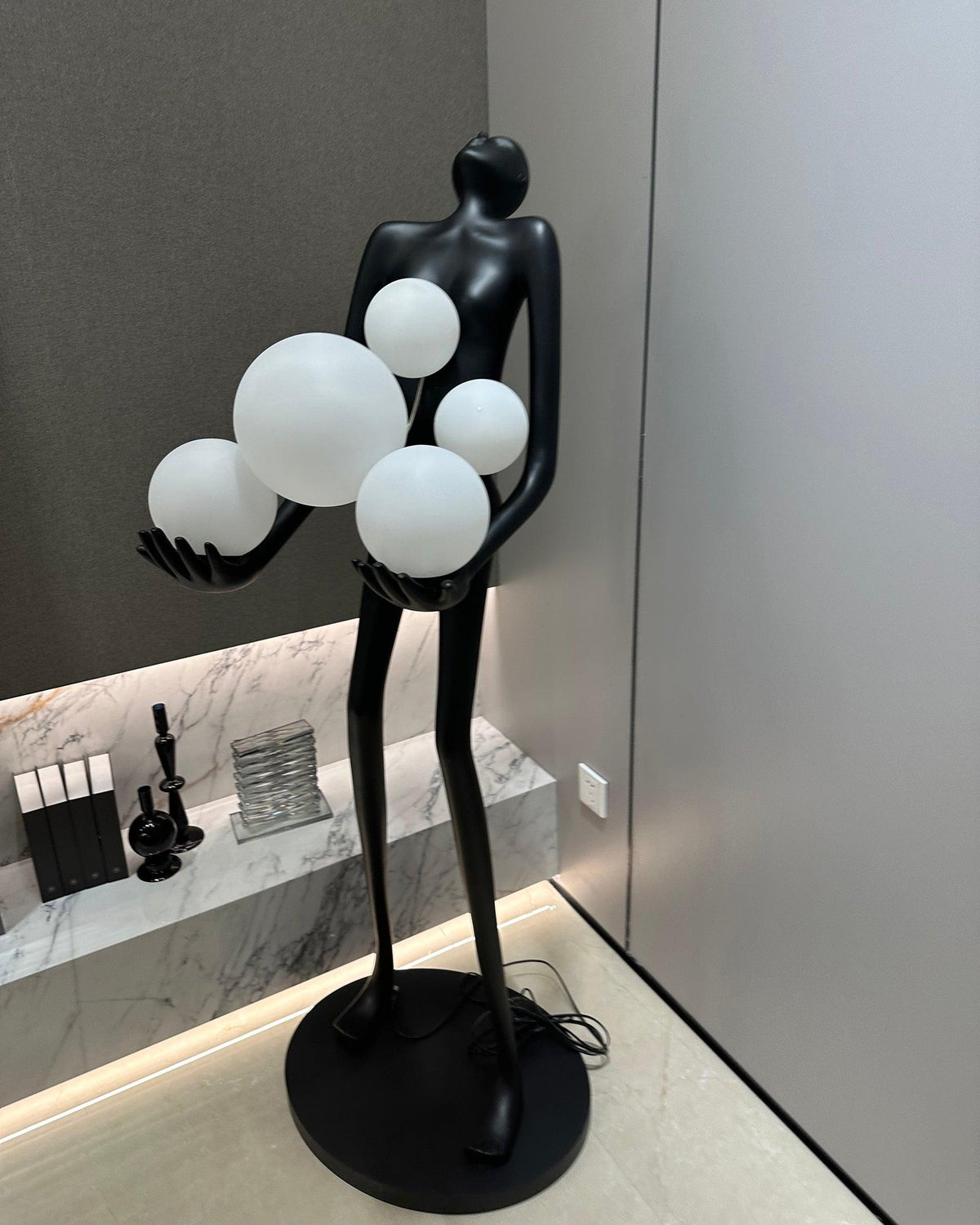 Artistic Figure Glass Floor Lamp — product view 20
