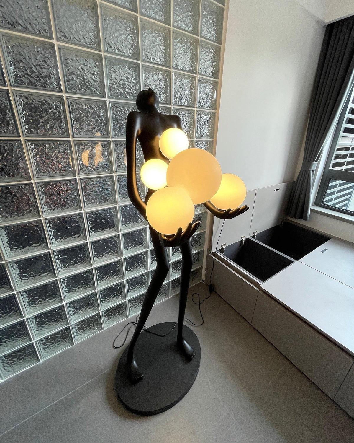 Artistic Figure Glass Floor Lamp — product view 21