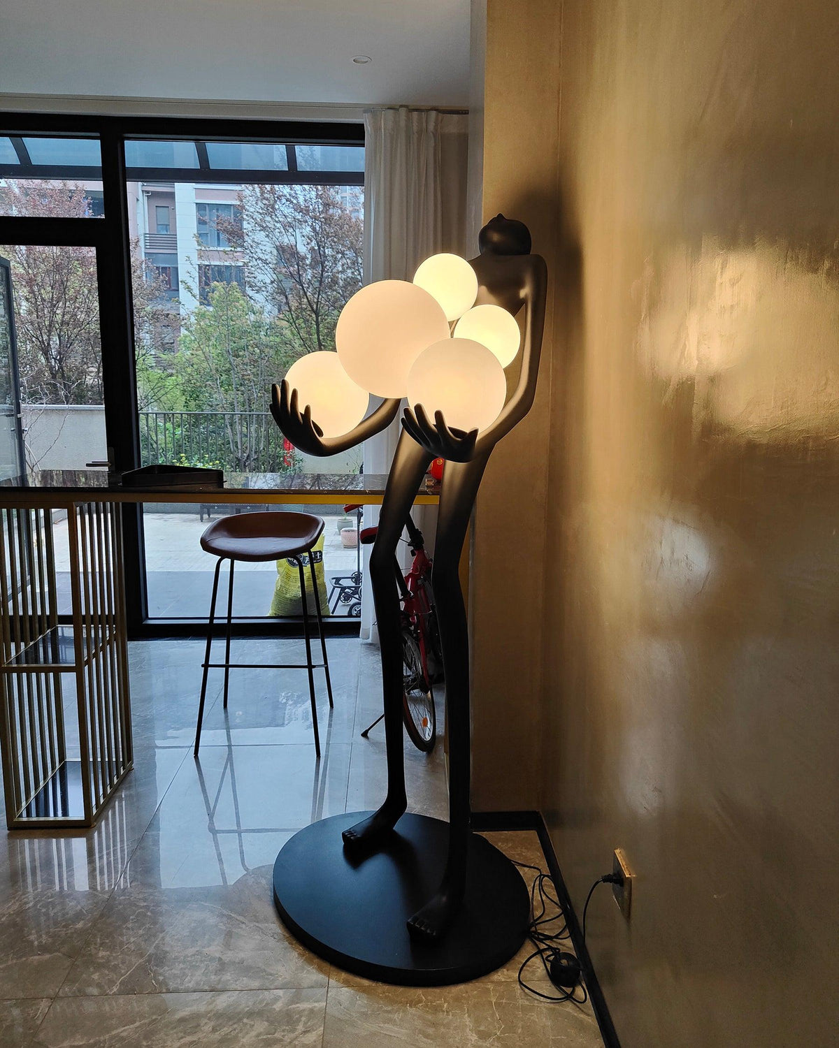 Artistic Figure Glass Floor Lamp — product view 22