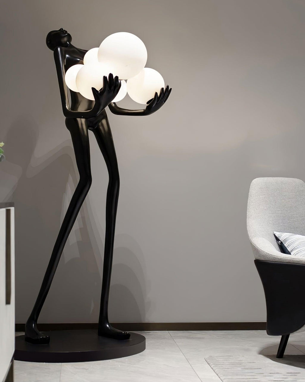 Artistic Figure Glass Floor Lamp — product view 26
