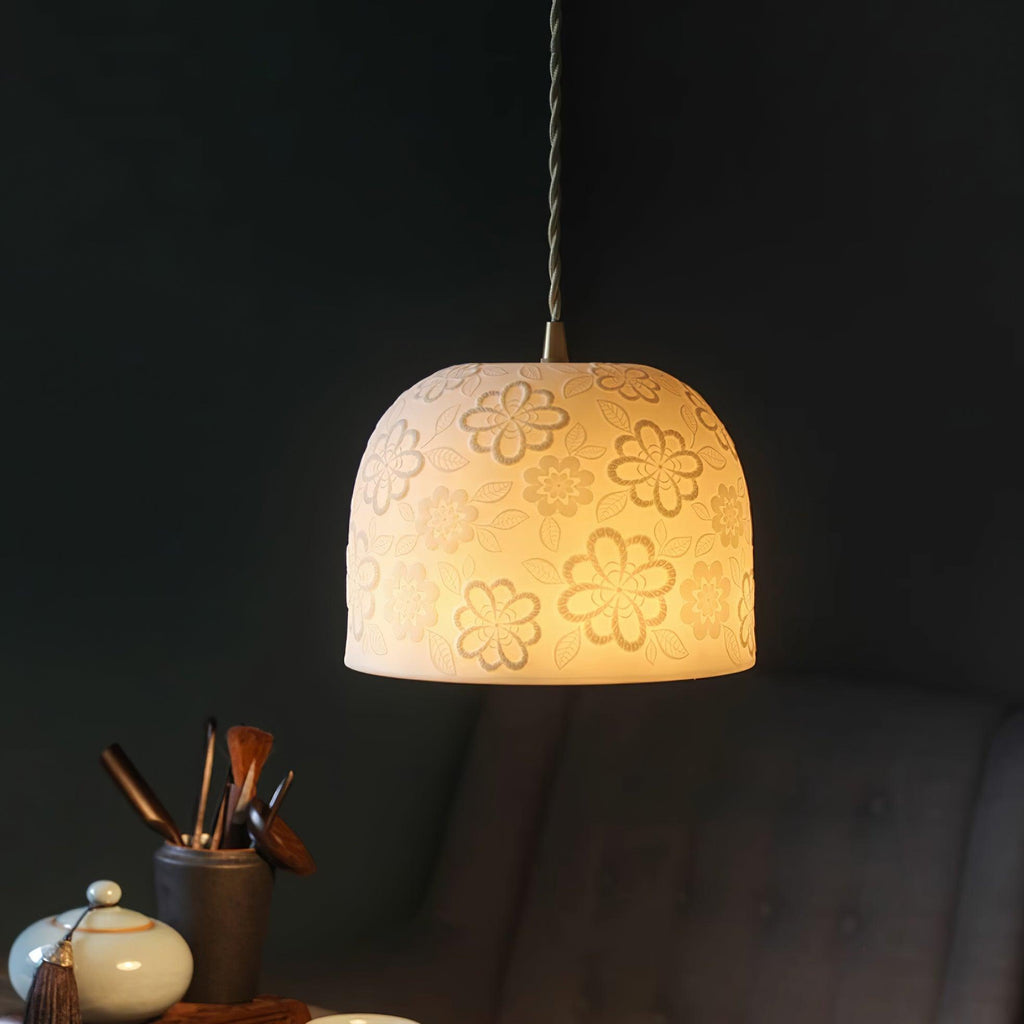 Corals Ceramics Pendant Lamp — product view 2