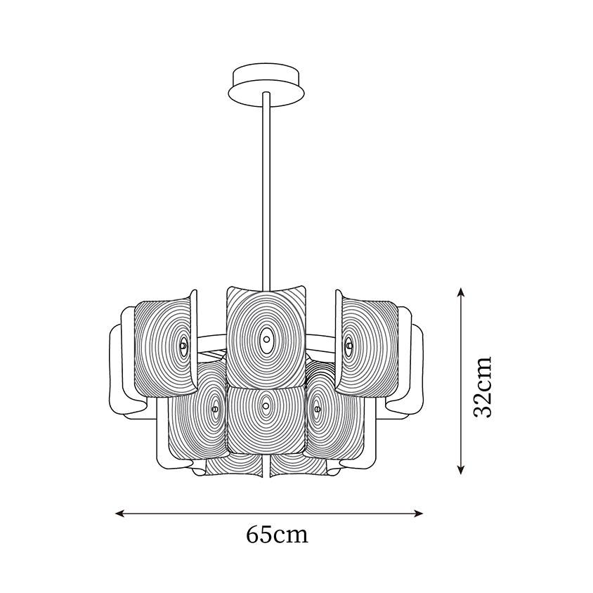 Fingerprint Metal Chandelier — product view 5
