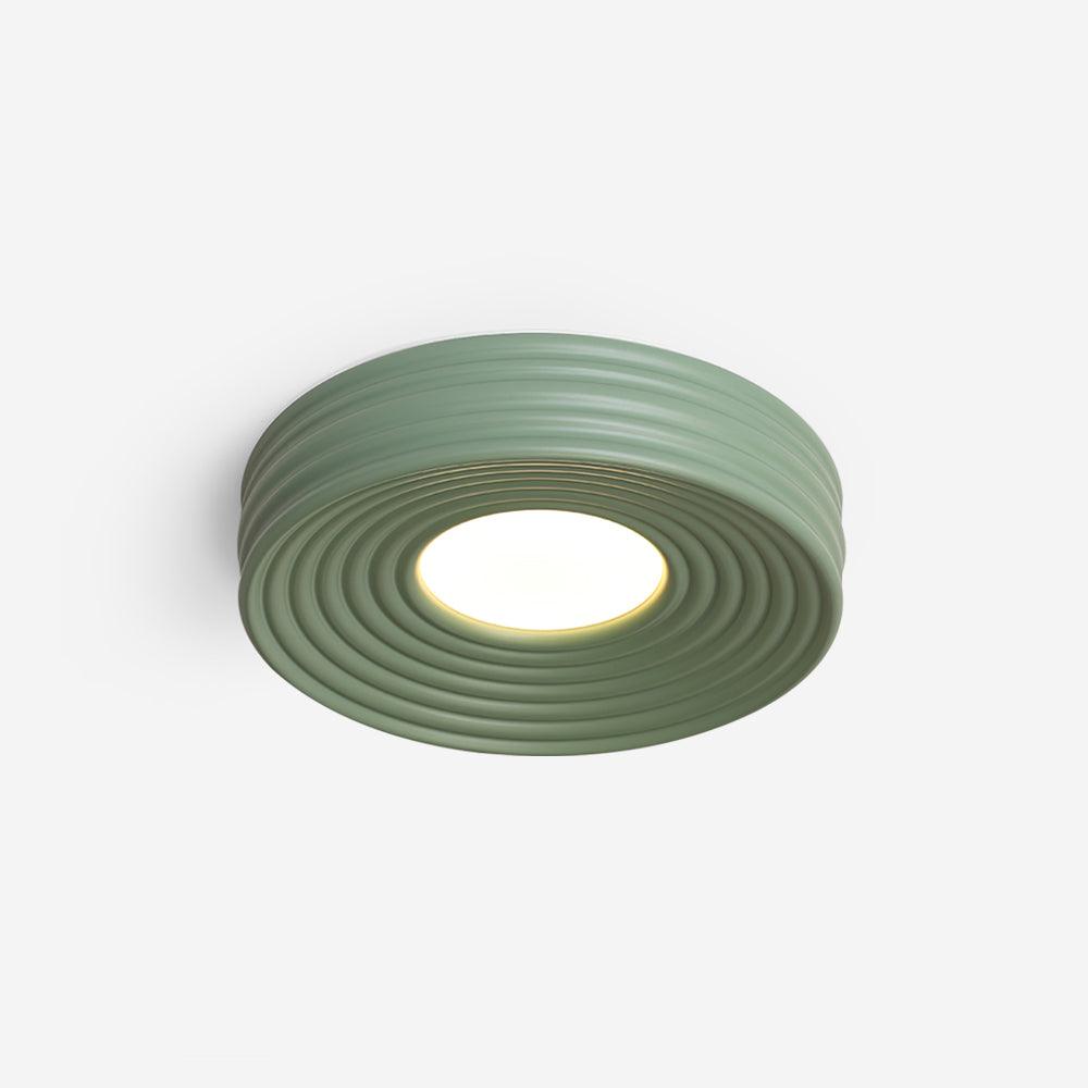 Cream Ribbed Metal Ceiling Light — product view 1