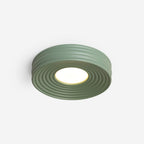 Cream Ribbed Metal Ceiling Light — product view 1