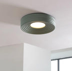 Cream Ribbed Metal Ceiling Light — product view 2