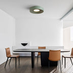 Cream Ribbed Metal Ceiling Light — product view 3