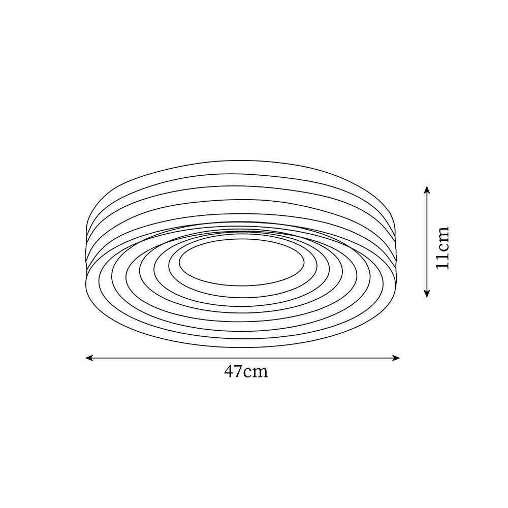 Cream Ribbed Metal Ceiling Light — product view 5