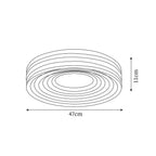Cream Ribbed Metal Ceiling Light — product view 5