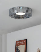 Cream Ribbed Metal Ceiling Light — product view 6