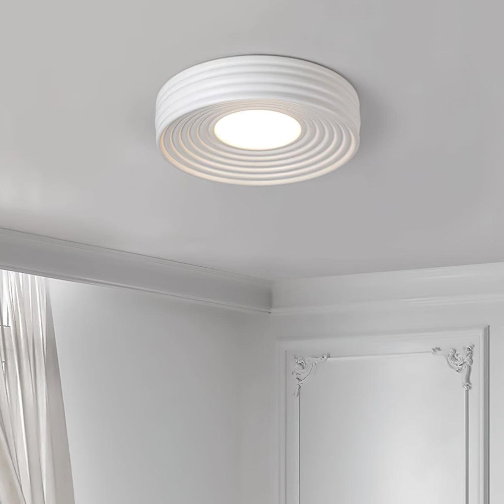 Cream Ribbed Metal Ceiling Light — product view 12