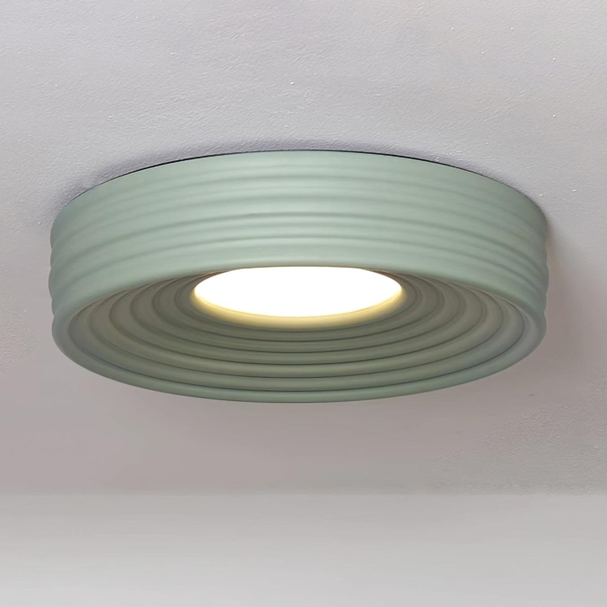 Cream Ribbed Metal Ceiling Light — product view 16