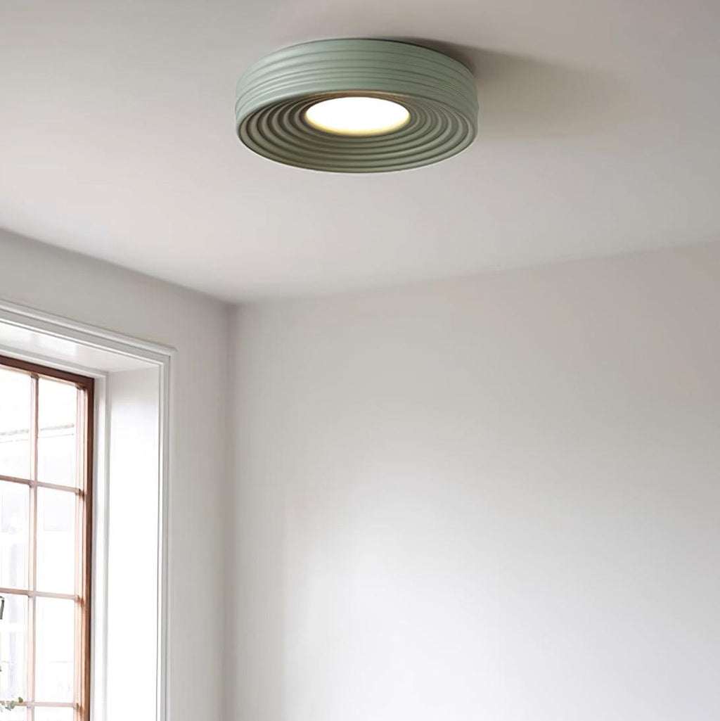 Cream Ribbed Metal Ceiling Light — product view 17