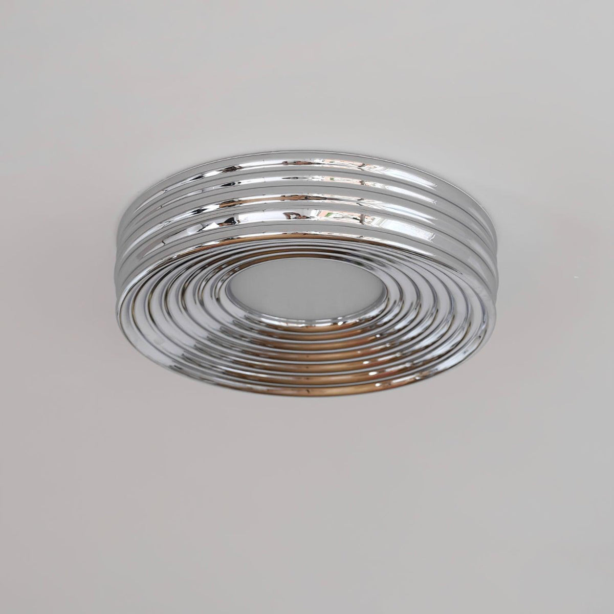 Cream Ribbed Metal Ceiling Light — product view 19