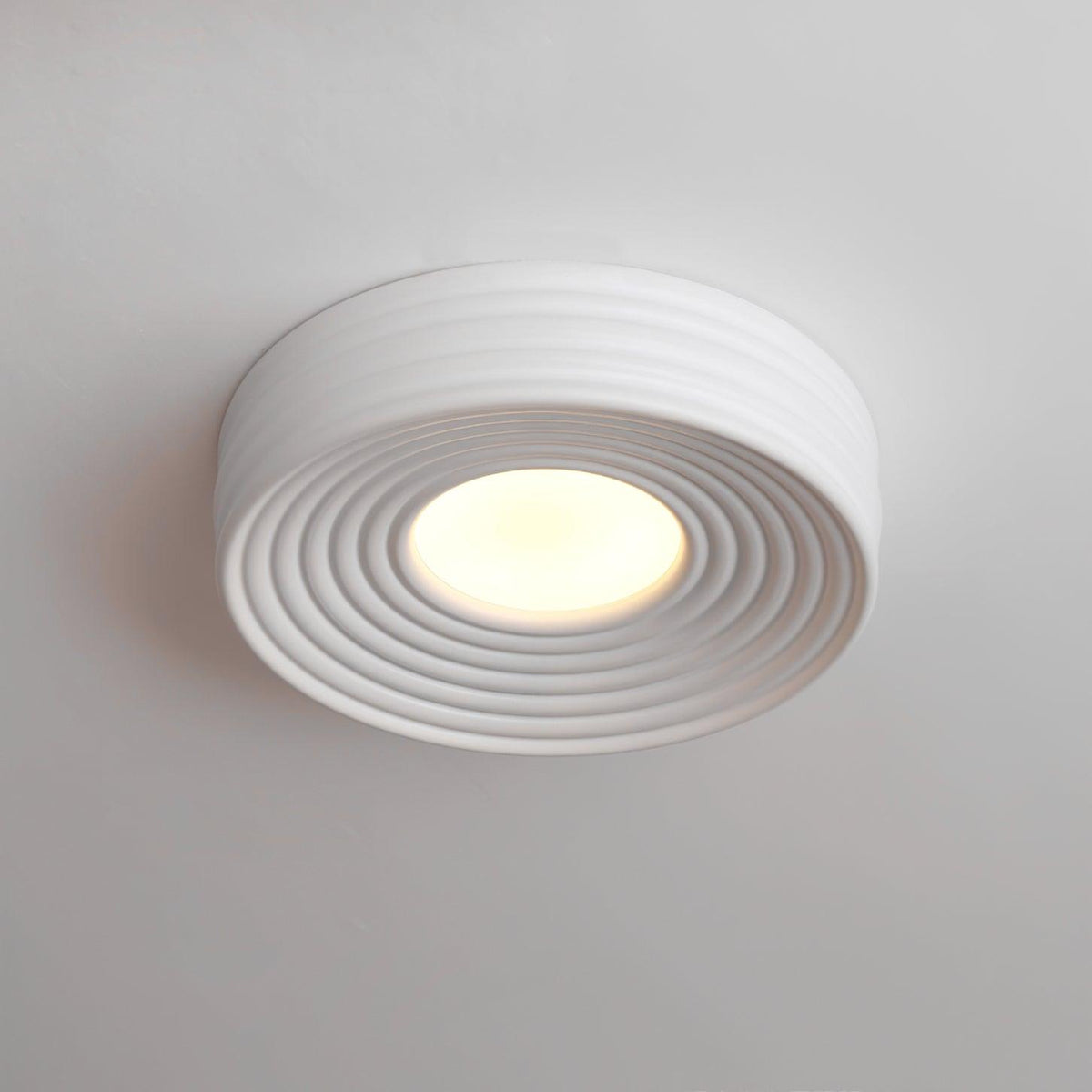 Cream Ribbed Metal Ceiling Light — product view 21