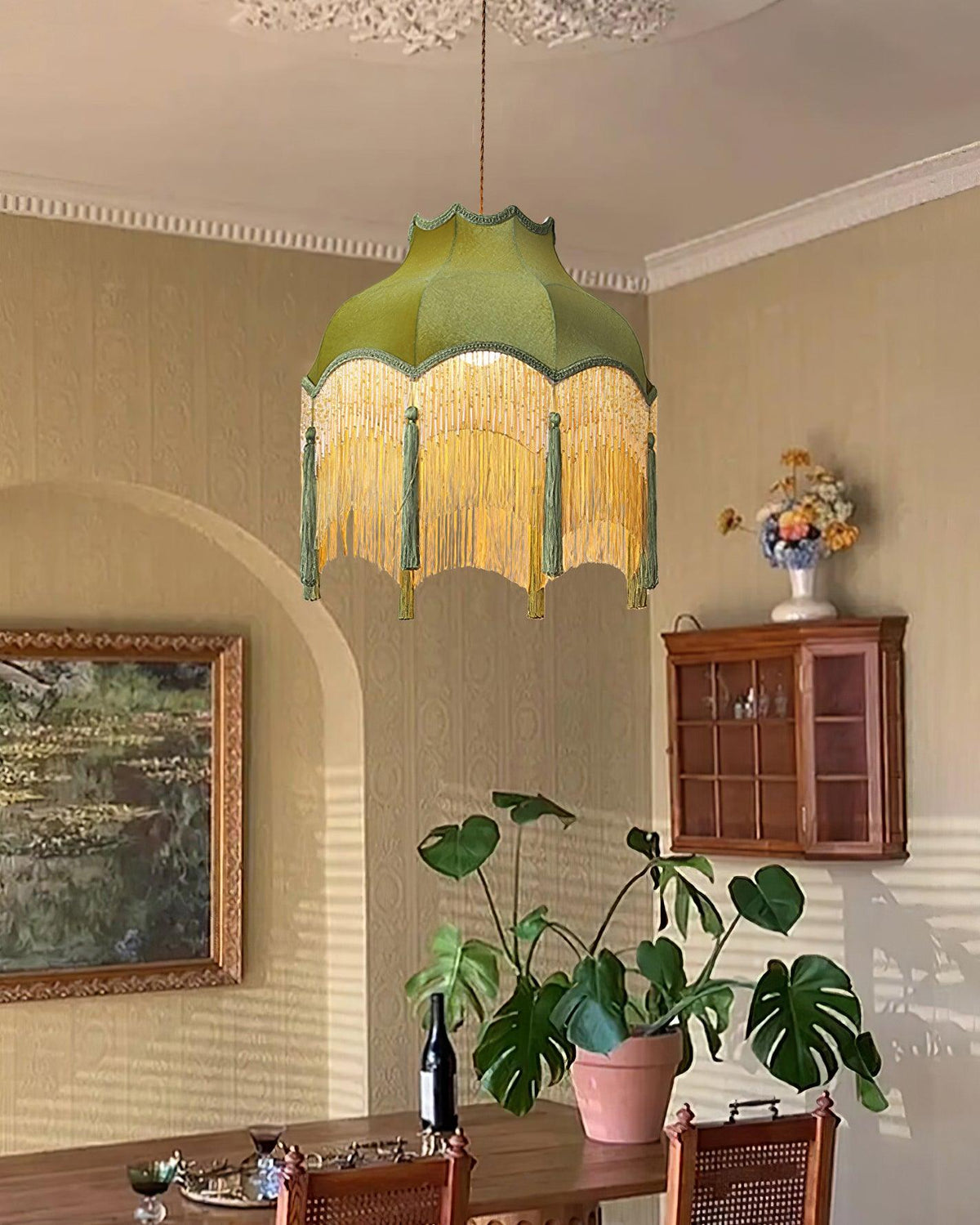 Fina Tassel Brass Pendant Light — product view 4