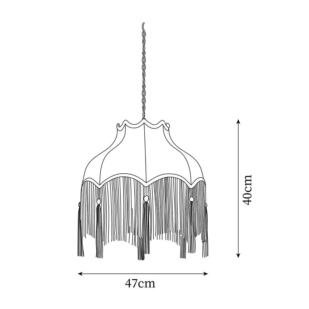 Fina Tassel Brass Pendant Light — product view 5
