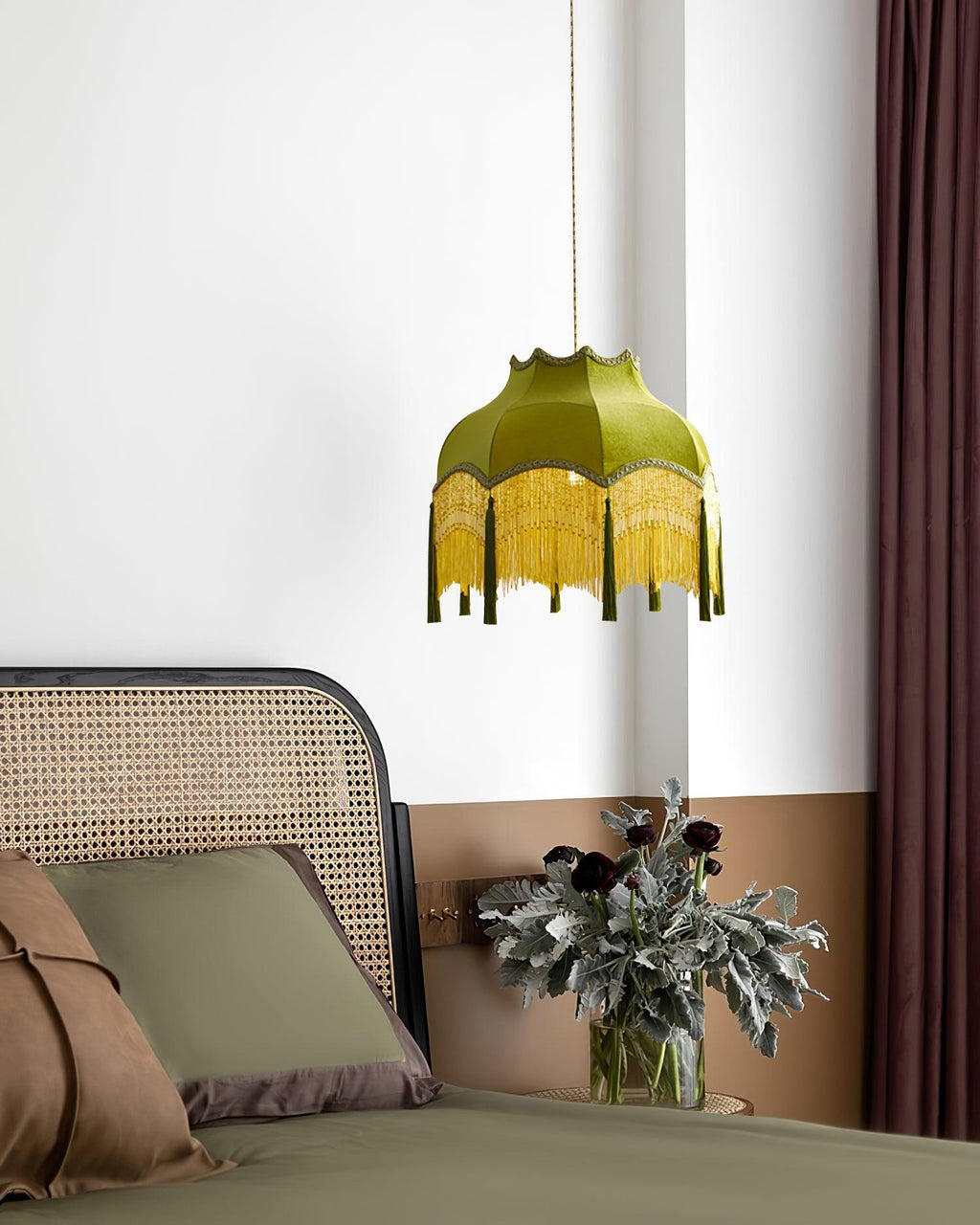 Fina Tassel Brass Pendant Light — product view 8