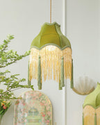 Fina Tassel Brass Pendant Light — product view 12