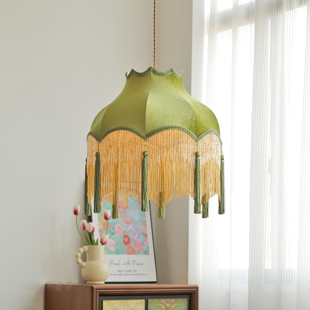 Fina Tassel Brass Pendant Light — product view 13