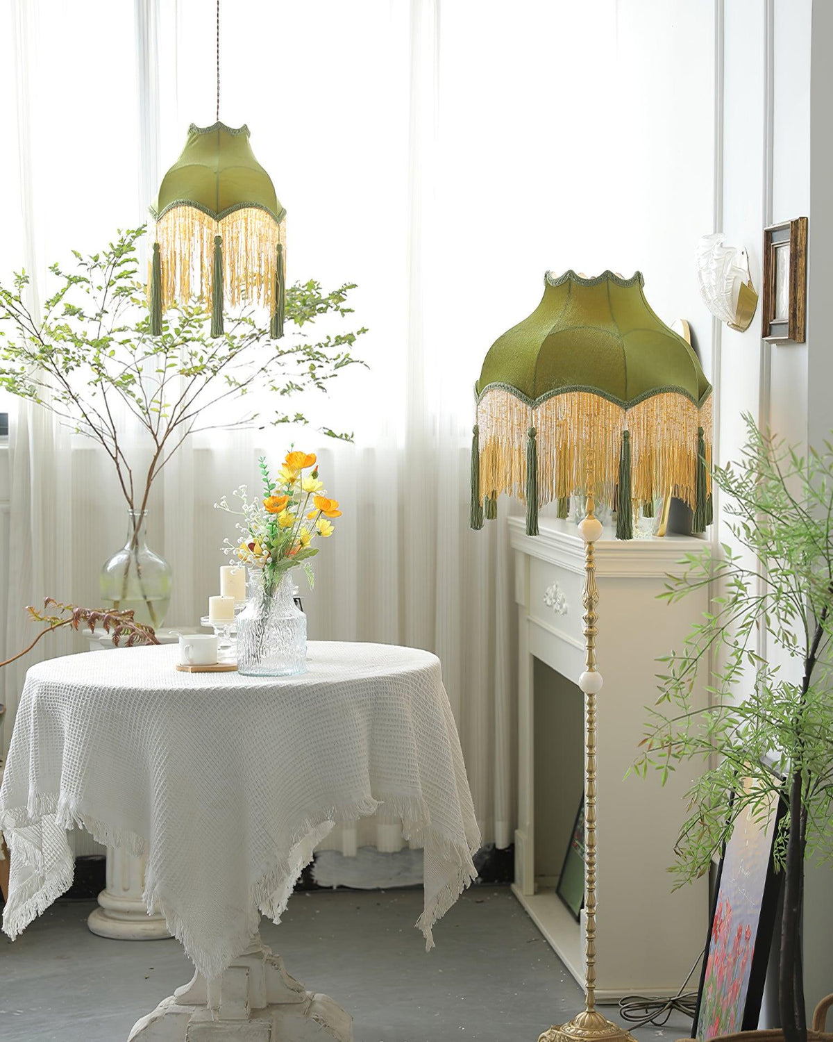 Fina Tassel Brass Pendant Light — product view 14