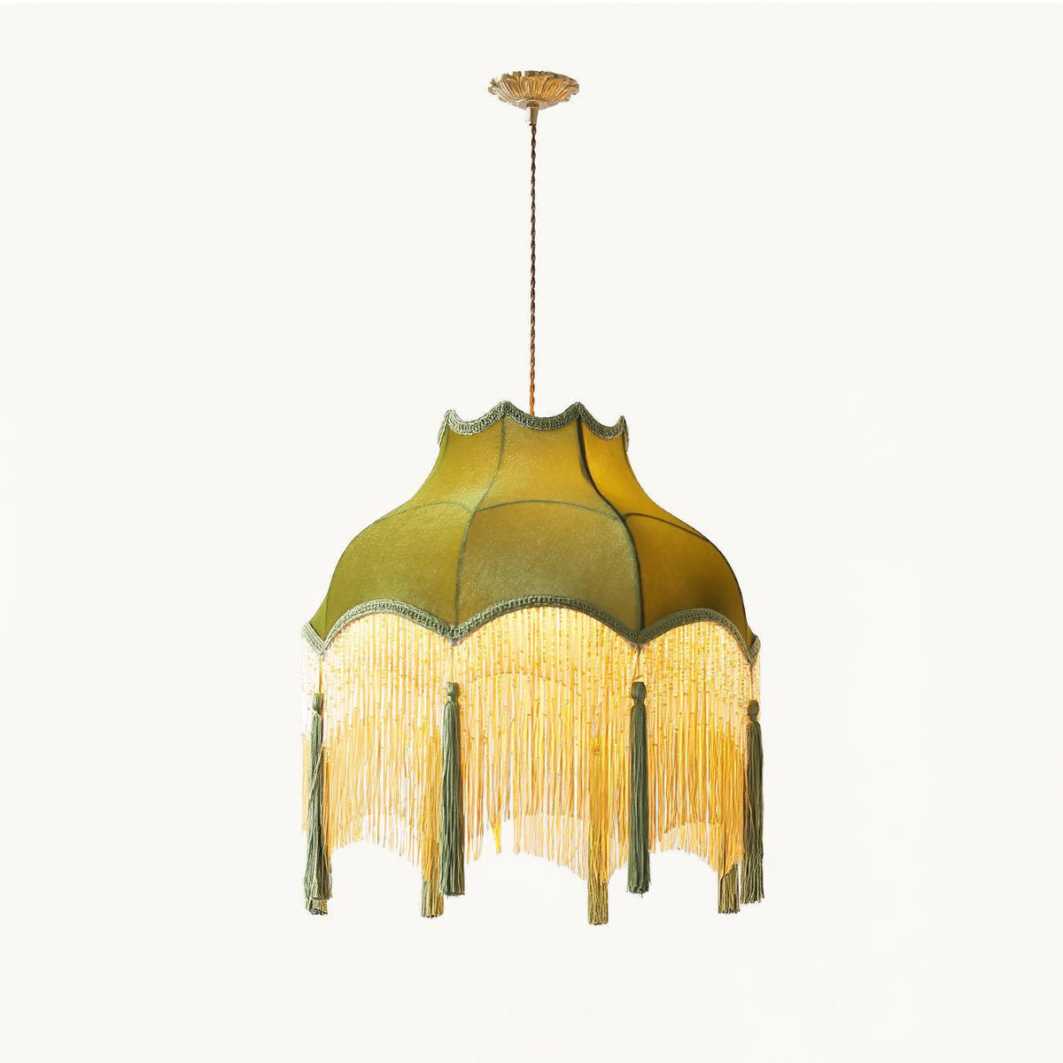 Fina Tassel Brass Pendant Light — product view 15