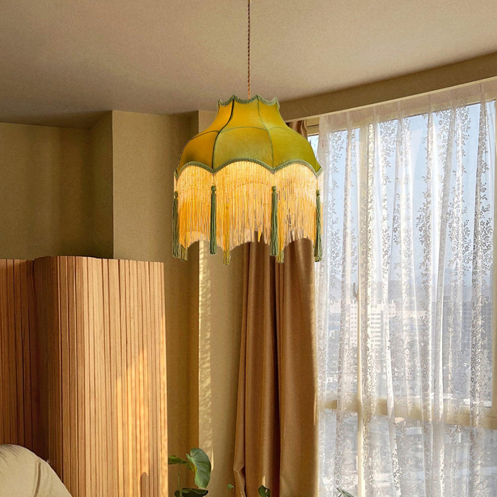 Fina Tassel Brass Pendant Light — product view 16