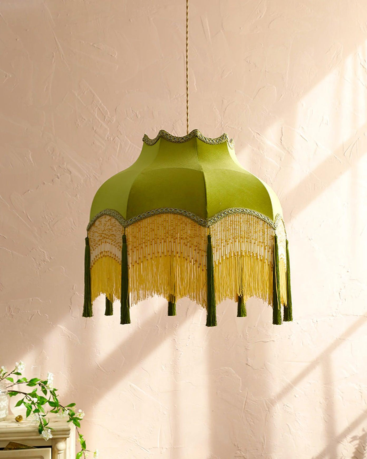 Fina Tassel Brass Pendant Light — product view 20