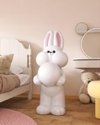 Peach Rabbit Resin Floor Lamp — product view 6