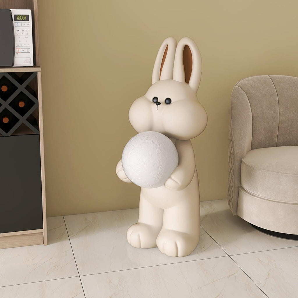Peach Rabbit Resin Floor Lamp — product view 13